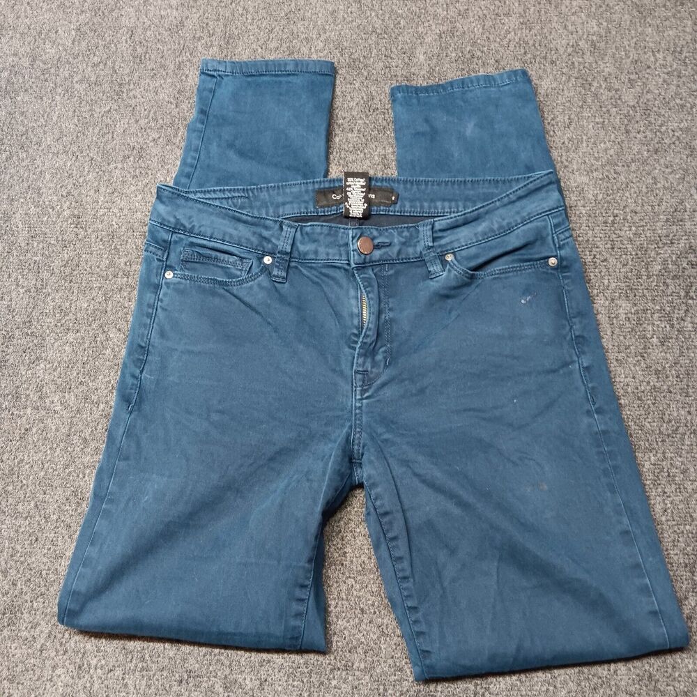 Calvin Klein Jeans Women 6 Blue Skinny Leg Mid Rise Stretch‎ Pants